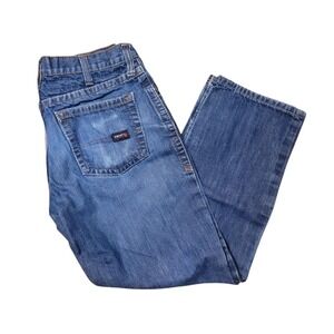 Ariat FR M3 Jeans Mens 33x30 Blue Dark Wash Straight Leg Loose Fit Workwear